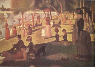 Georges Seurat Sunday Afternoon on the island of the Grande Jatte (nn03) china oil painting image